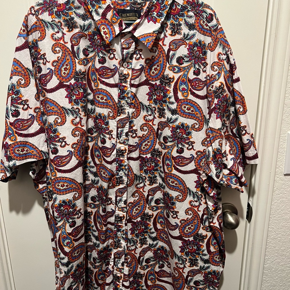 Daniel Cremieux Red and Orange Casual Button Down Shirt